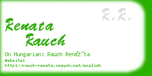 renata rauch business card